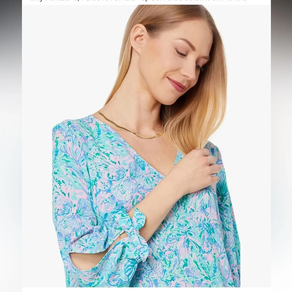 Lilly Pulitzer 3/4 Sleeve Pamala Top - Picture 13 of 13